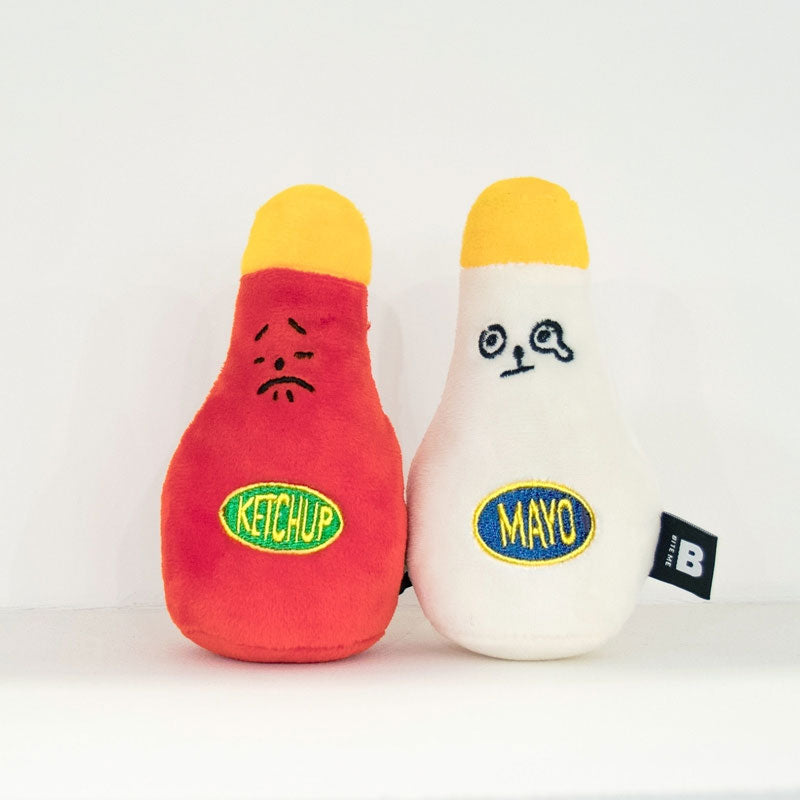 Bite Me Ketchup Mayonnaise Dog Toys Koji Pet